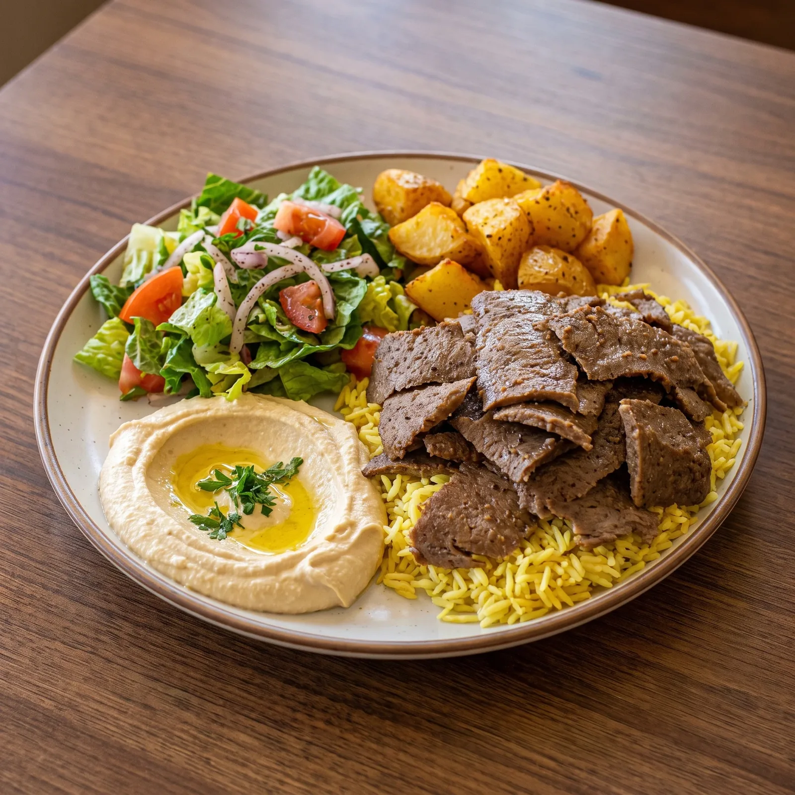 Beef donair platter at Great Canadian Pizza & Butter Chicken Hut - Macleod, Macleod Trail Calgary